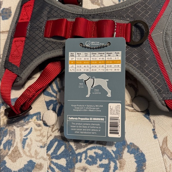 Kurgo Journey Harness For Dogs Grey/Red Vest Harnesses For Dogs Med NEW - Picture 5 of 6